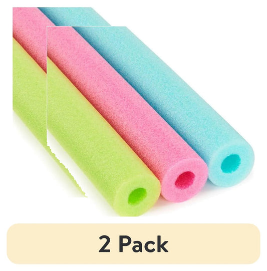 (2 Pack)  Super Foam Swimming Pool Noodle (Sold as Single Unit), Boys & Girls Ages 5+, Three Color Options
